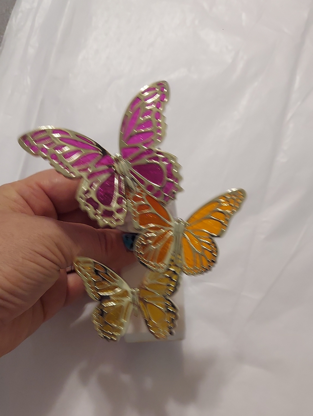 Bath And Body Decorative Butterfly Air Freshner - Pink, Orange, Yellow